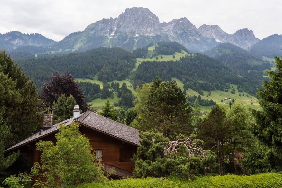 Alp Sunrise - Top View Cozy Chalet Villa Rougemont Exteriör bild