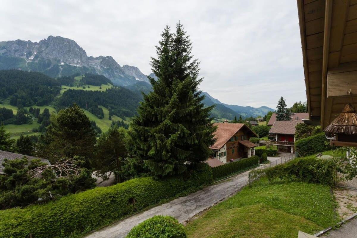 Alp Sunrise - Top View Cozy Chalet Villa Rougemont Exteriör bild